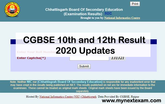 CGBSE 10th and 12th Result 2020 Updates - Check details