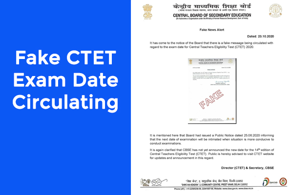 Fake CTET Exam Date Circulating