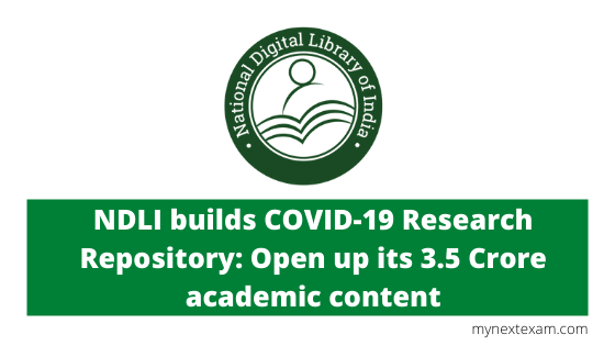 NDLI builds COVID-19 Research Repository: Open up its 3.5 Crore academic content