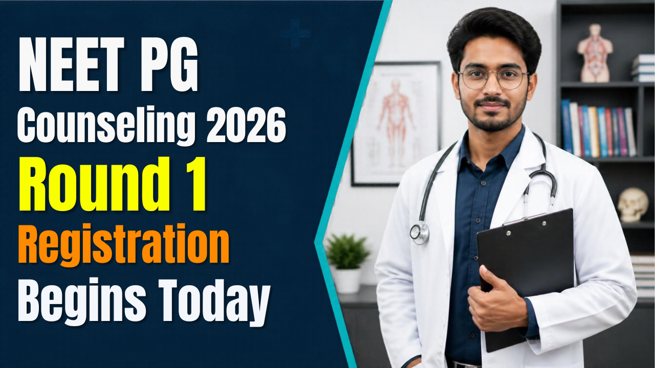 NEET PG Counselling 2026 Round 1 Registration Begins Today: Check Dates, Choice Filling, Documents and Seat Allotment Result