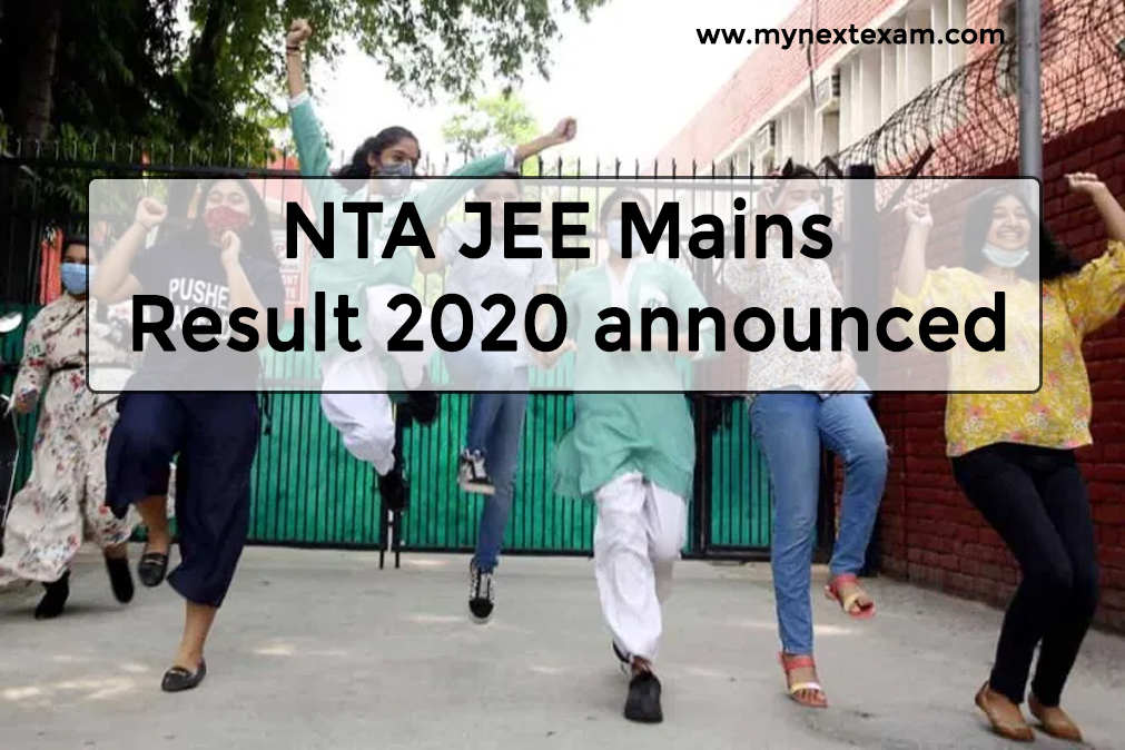 NTA JEE Mains Result 2020 announced